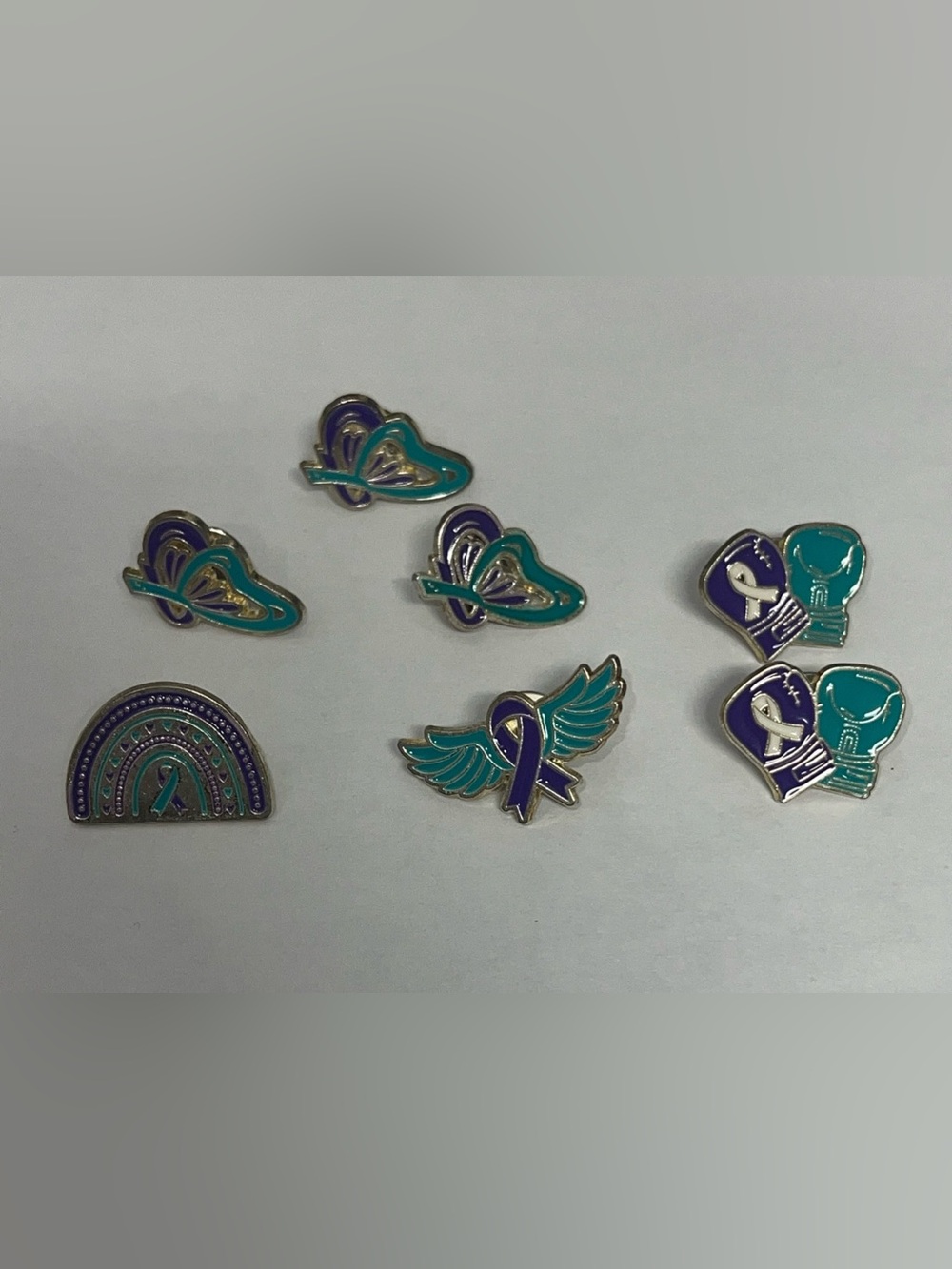 Brand New Lot Of 7 Lapel Pins Suicide Prevention Suicide Awareness Mental Health